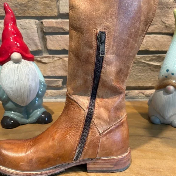 BED|STU Tan Leather Lace-Up Boots - Picture 8 of 10